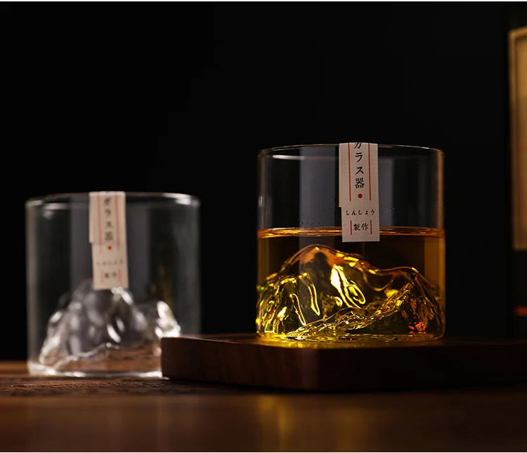 3D Mountain Whiskey Glass